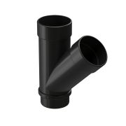 Тройник 45˚ водосточной трубы Люкс (Lux) Карбон, (RR-33)