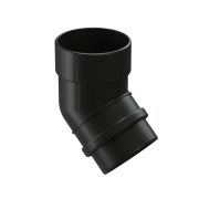 Колено водосточное 45˚ Люкс (Lux) Карбон, (RR-33)