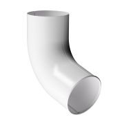 Отвод водосточной трубы Премиум Сталь (Stal Premium) Пломбир, (RAL 9010)