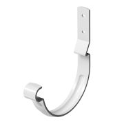 Карнизный крюк для желоба короткий (гнутый) Премиум Сталь (Stal Premium) Пломбир, (RAL 9010)