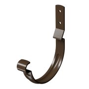 Карнизный крюк для желоба короткий (гнутый) Премиум Сталь (Stal Premium) Каштан, (RAL 8017)