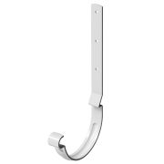 Карнизный крюк для желоба длинный Премиум Сталь (Stal Premium) Пломбир, (RAL 9010)