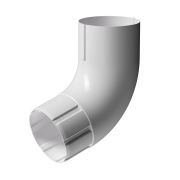 Колено для водосточной трубы 72˚ Премиум Сталь (Stal Premium) Пломбир, (RAL 9010)