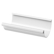 Желоб водосточный полукруглый 3 м Премиум Сталь (Stal Premium) Пломбир, (RAL 9010)