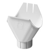 Водосточная воронка желоба Премиум Сталь (Stal Premium) Пломбир, (RAL 9010)