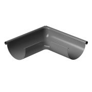 Внешний угол желоба 90˚ Премиум Сталь (Stal Premium) Графит, (RAL 7024)