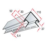 Планка «наружный угол» коричневая Т-12 - 3,00м «ВН»