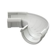 Угол желоба регулируемый Люкс (Lux) Пломбир, (RAL 9003)