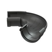 Угол желоба регулируемый Люкс (Lux) Графит, (RAL 7024)