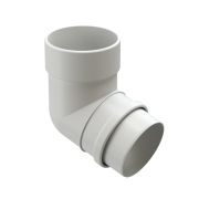 Колено водосточное 72˚ Люкс (Lux) Пломбир, (RAL 9003)