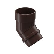 Колено водосточное 45˚ Люкс (Lux) Шоколад, (RAL 8019)