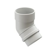 Колено водосточное 45˚ Люкс (Lux) Пломбир, (RAL 9003)