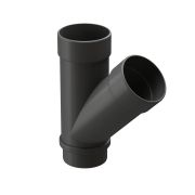 Тройник 45˚ водосточной трубы Люкс (Lux) Графит, (RAL 7024)