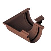 Угол желоба 90°, ПВХ, серия Элит, цвет Коричневый