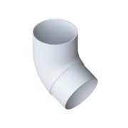 Колено трубы 67°, ПВХ, серия Элит, цвет Белый