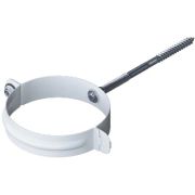 Хомут трубы, Металл, серия Элит, цвет Белый