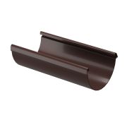 Желоб водосточный 3 м Люкс (Lux) Шоколад, (RAL 8019)