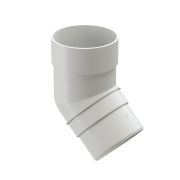 Колено 45˚ для водосточной трубы Премиум (Premium) Пломбир, (RAL 9003)