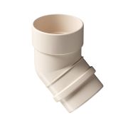 Колено водосточное 45˚ Люкс (Lux) Латте, (RAL 1015)